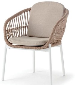 ELBA kreslo white/taupe