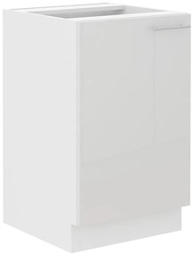 Kuchynská skrinka Lara 50zl 1f Bb Mdf biely lesk