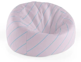 Sablio Sedací vak Cocoon Modré pruhy na růžové - 75 x 45 x 35 cm