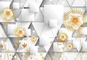 Fototapeta - Abstrakcia s kvetinami (147x102 cm)