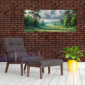 Obraz - Zelená krajina (120x50 cm)
