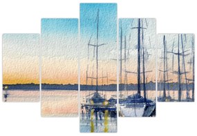 Obraz - Lodičky, aquarel (150x105 cm)