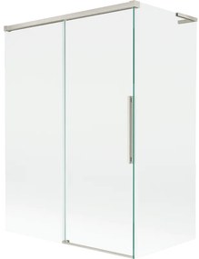 Mexen Rox, L posuvná 2-krídlová vaňová zástena 120 + 70 x 150 cm, 8mm číre sklo, oceľový profil, 8C9L-120-070-97-00