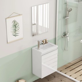 Nástenná skrinka s umývadlom Houseland Elara 40 cm biela