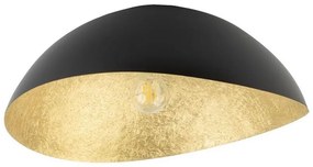 Prisadený luster SOLARIS 1xE27/60W/230V čierna/zlatá