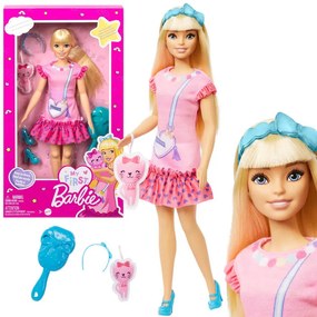 Mattel Moja prvá Barbie Moja prvá bábika Barbie pohyblivé končatiny + mačička HLL19 ZA5081