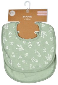 Zelené mušelínové podbradníky v súprave 2 ks – Bébé Douceur