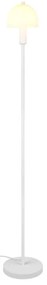 Biela stojacia lampa so skleneným tienidlom (výška 120 cm) Glenn – Trio