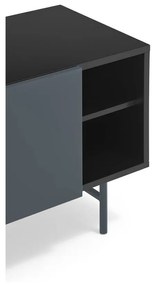 Čierno-antracitový TV stolík 180x56 cm Nube – Teulat