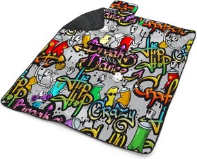 Sablio Plážová deka Graffiti: 200x140 cm