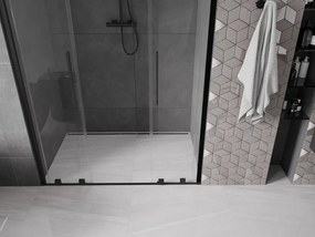 Mexen Velar Duo, posuvné dvere do otvoru 140x200 cm, 8mm číre sklo, čierna, 871-140-000-02-70