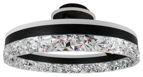 LED Stmievateľný prisadený luster LED/86W/230V 3000-6500K čierna + diaľkové ovládanie