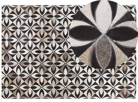 Kožený koberec 160 x 230 cm viacfarebný ISHAN Beliani