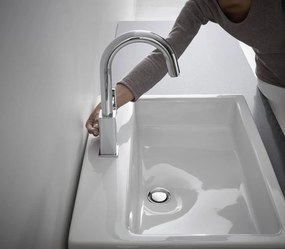Hansgrohe Vernis Shape, vysoká umývadlová batéria s výpustom a otočným výtokom, EcoSmart, chrómová, HAN-71564000