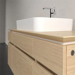 VILLEROY &amp; BOCH Legato závesná skrinka pod umývadlo na dosku (umývadlo v strede), 5 zásuviek, 1200 x 500 x 550 mm, Nordic Oak, B75800VJ