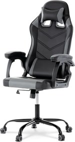 Herná stolička čierna / sivá KA-L626 GREY