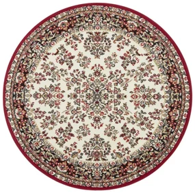 Koberec Hanse Home Oriental krémový / červený kruh