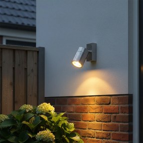 Vonkajšie nástenné svietidlo oceľ IP44 otočné a nakloniteľné - Solo