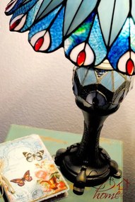 Stolní lampa Tiffany Peacock