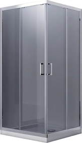 Besco Štvorcový sprchovací kút MODERN SQ 80x80 (90x90), výška 185 cm - bez vaničky BESCO-Rozmery: 90x90, BESCO-Profily: profily: chróm, výplň: grafit
