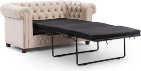 Béžová zamatová rozkladacia pohovka 148 cm York Blik – Ropez