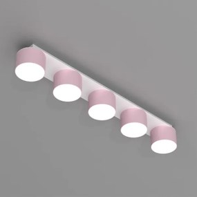 Stropné svietidlo DIXIE 5xGX53/11W/230V ružová