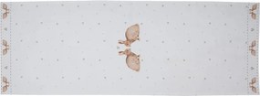 Bavlnený behúň na stôl s motívom zajačikov Bunnies in Love - 50*140cm