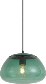 Retro zelená závesná lampa so zeleným sklom - Giselle