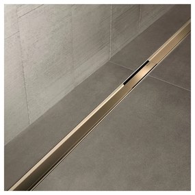 GEBERIT CleanLine80 sprchový žľab, kompletážna súprava, dĺžka 30 - 130 cm, farba šampanského leštená/brúsená, 154.441.39.1