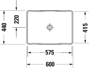Duravit 358600079 - Zapustené umývadlo D-NEO 60x44 cm keramika/lesklá biela