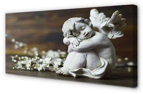 Obraz na plátne Spiace anjel kvety 125x50 cm