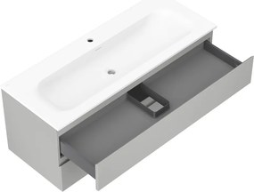 Mexen Orio, kúpeľňová skrinka 120 cm s umývadlom Vela, 2 zásuvky, šedá matná/biela matná, 91A10-12047-2-BFF62-W23M01