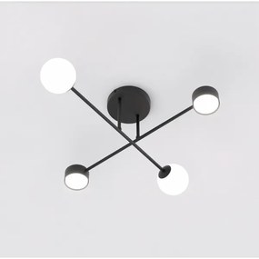 Prisadené stropné svietidlo HOLON 2xG9/8W/230V + 2xGX53/12W čierne