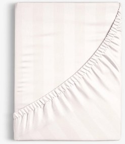 Goldea damašková napínacia plachta - smotanové prúžky so saténovým leskom 80 x 200 cm