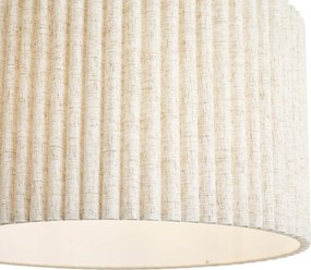 Japandi závesná lampa béžová s ľanovým tienidlom 50cm - Fedde