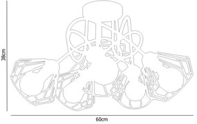 Prisadený luster CEED 5xE27/60W/230V