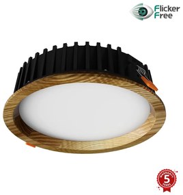 APLED - LED Podhľadové RONDO WOODLINE LED/6W/230V 3000K pr. 15 cm jaseň masív