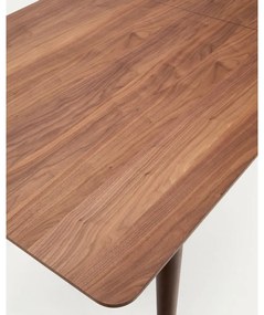 Rozkladací jedálenský stôl s prídavnou doskou v dekore orecha 100x200 cm Elan – Kave Home