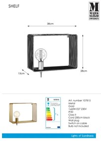 Markslöjd 107815 - Nástenné svietidlo SHELF 1xE27/60W/230V