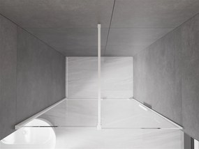 Mexen Velar, posuvné dvere do otvoru 150x200 cm, 8mm číre sklo, biely profil, 871-150-000-01-20