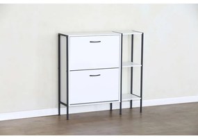 Botník SOVIO, 2 poschodia, biela