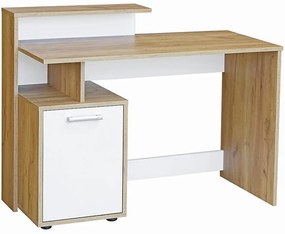 Písací stôl  DSB 01 craft zlatý/biela