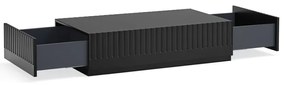 Čierny konferenčný stolík s 2 zásuvkami Teulat Doric