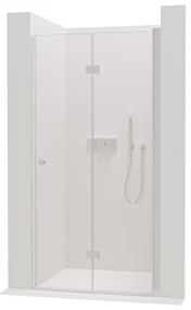 Cerano Volpe, skladacie sprchové dvere 100x190 cm, 6mm číre sklo, chrómový profil, CER-CER-423303