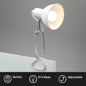 Briloner 2790-016 - Lampa s klipom FIX 1xE14/8W/230V biela