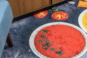 Protišmykový koberec / behúň ANDRE 33290 sivý / žltý