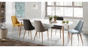 Biely rozkladací jedálenský stôl s bielou doskou 100x160 cm Oqui – Kave Home