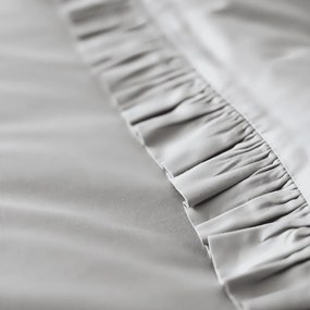 Sada do postieľok s volánom tmavo šedá 80x100cm