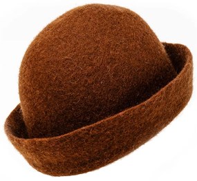 Klobúk do sauny z ovčej vlny Lahtiset, hnedý