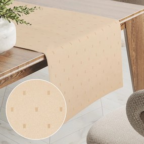 Biante Teflónový behúň na stôl TF-085 Obdĺžničky na béžovom 35x160 cm